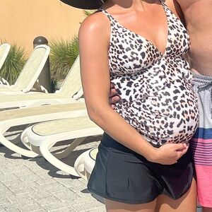 Maternity Swimsuit and Swim Skirt